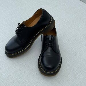 Dr. Martens 1461 Oxford Shoes Black Leather Lace Up Women's US 7